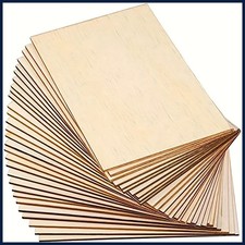 15Pcs Unfinished Wood Sheets 6x4in DIY Craft Boards for Art Rectangle Wood Sheet