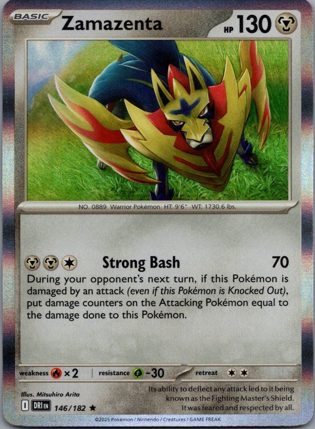 Zamazenta 146/182 R Destined Rivals Pokemon Holo Near Mint