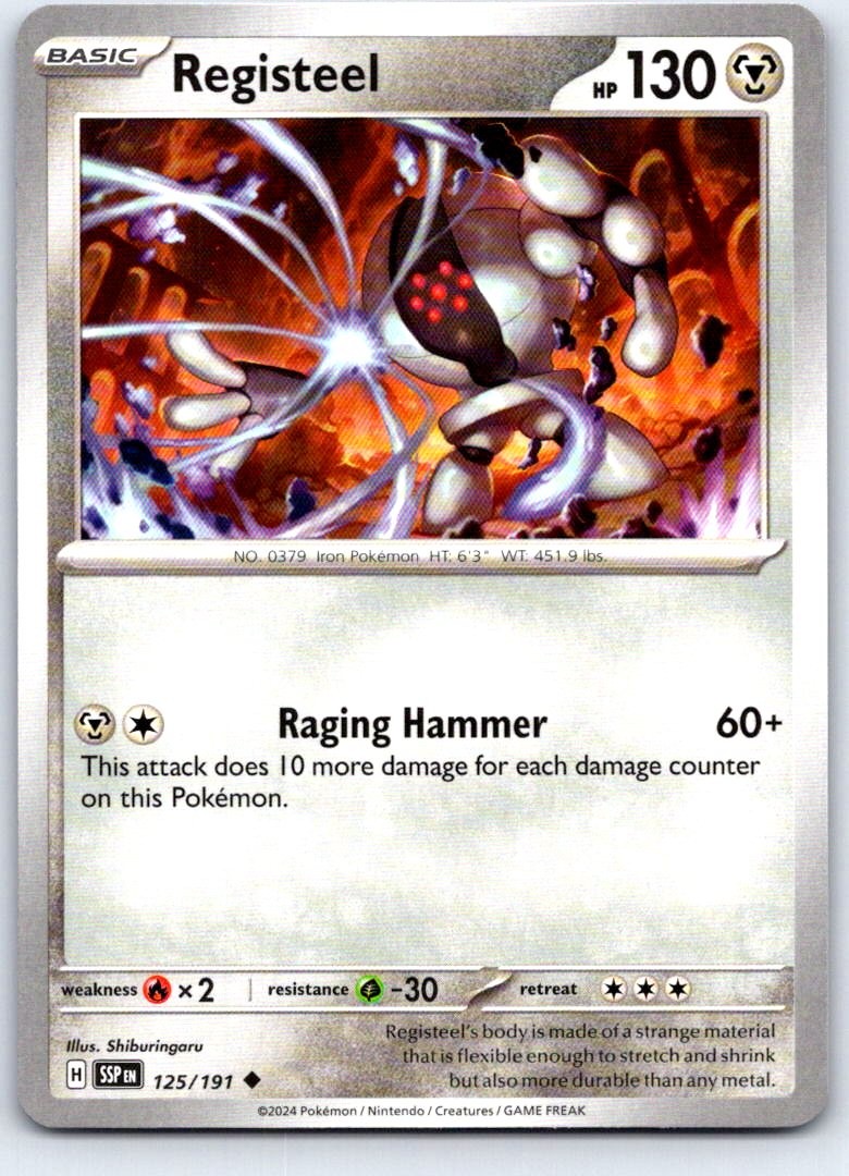 Registeel 125/191 Uncommon Surging Sparks Pokemon Near Mint