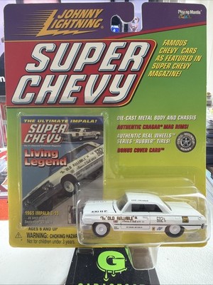 JOHNNY LIGHTNING SUPER CHEVY 1963 IMPALA Z-11 PLAYING MANTIS WHITE PAINT