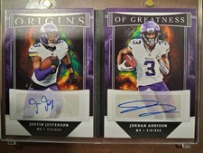 2023 Origins Justin Jefferson Jordan Addison Dual Auto #9/10 SSP! Beautiful Card