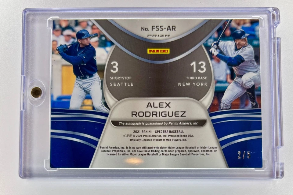 2021 Spectra Baseball Alex Rodriguez Full Spectrum FSS-AR #'D /5 - Image 2 of 2
