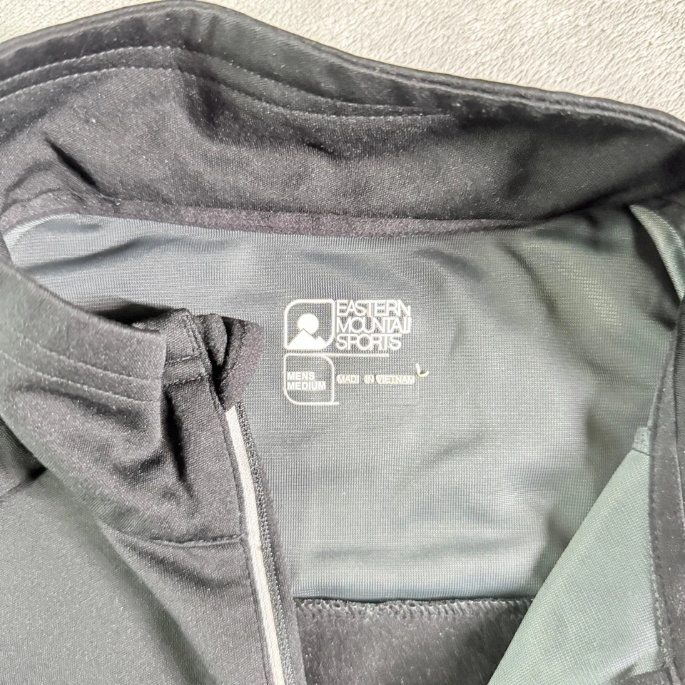 Pullover Eastern Mountain Sports con cremallera de cuarto para hombre mediano negro manga larga Foto 4 de 4