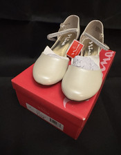 Nina Girls Dress Mary Jane Shoes Bone Pearlize Rhinestone Buckle US 2.5 M