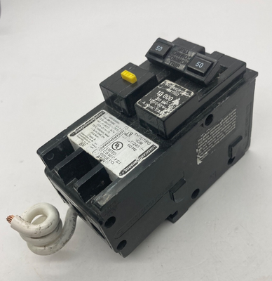 #ad Square D Homeline HOM250GFI 2 Pole 50 Amp 120 240V Plug In HOM GFCI GFI Breaker $59.89