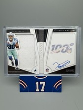 Tony Pollard 2019 Playbook Rookie Playbook Jersey Autographs 9/225 Card #235. rookie card picture