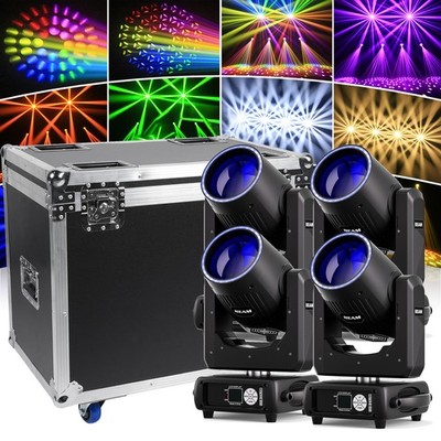 4x 350W 48Prisma Bühnenlicht COB LED Strahl Moving Head GOBO DMX DJ Scheinwerfer