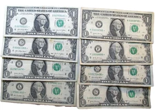 Lot of 8 - $1 One Dollar *Star* Notes Collectible -See Photos -2013 -2017 -2021