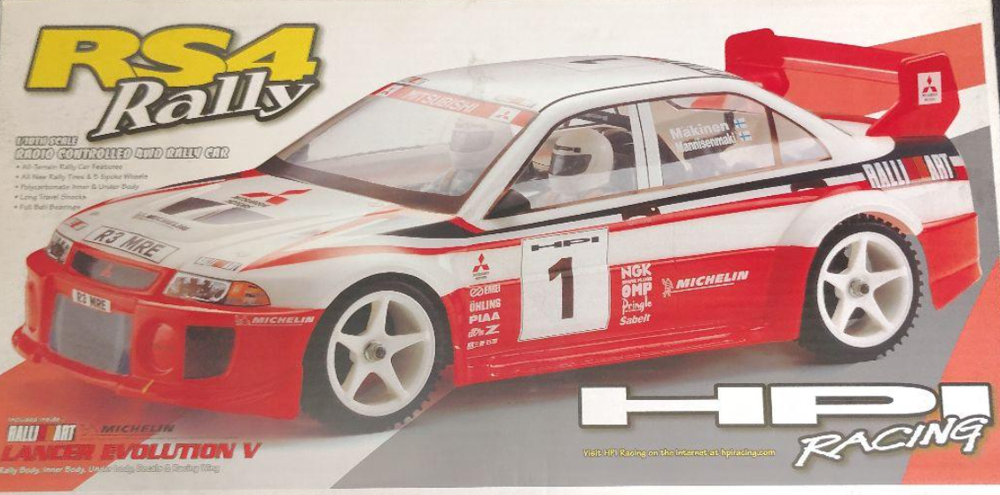 HPi Racing RS4 Rally AWD 1/10　ラジコンカー HPI RC RS4 Rally 1/10 MITSUBISHI Lancer Evo V WRC 4WD Rally Car W