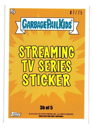 2016 GARBAGE PAIL KIDS SERIES 2 PRIME SLIME TRASHY TV PICK YOUR CARD BLOODY RED - Picture 110 of 323
