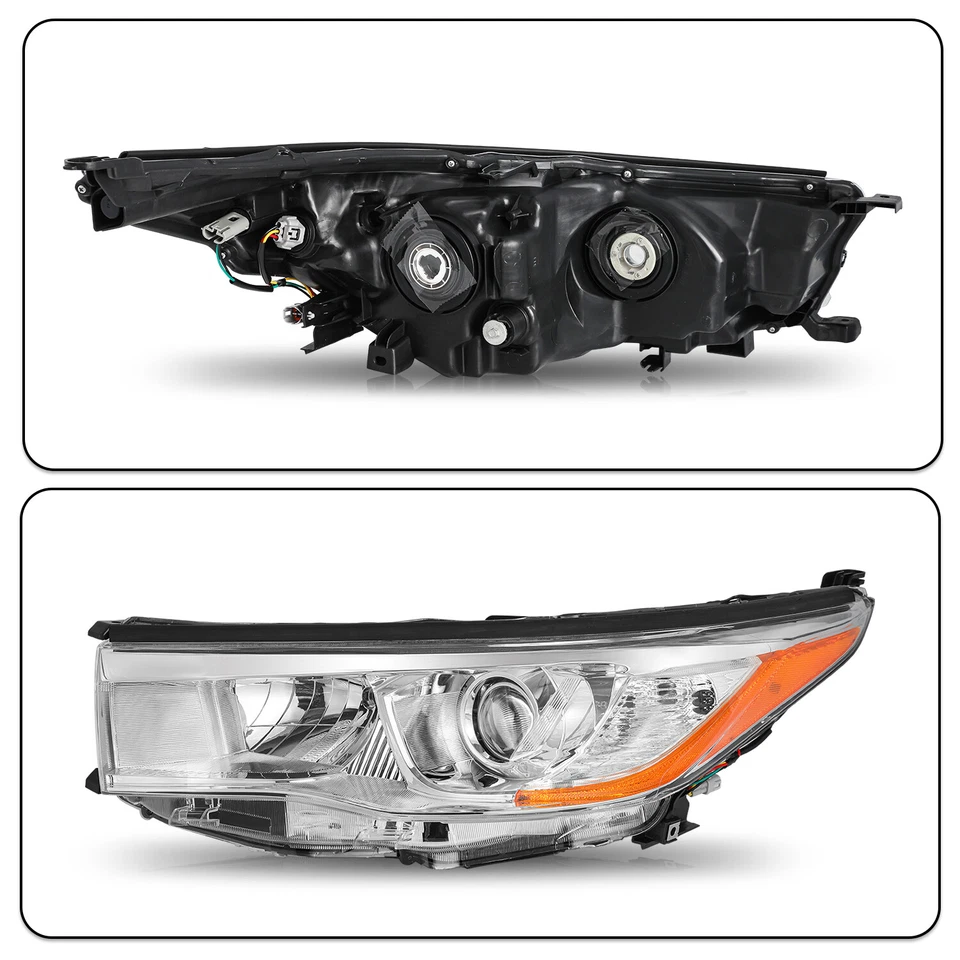 Conjunto de faros halógenos para Toyota Highlander 2014 2015 2016 par de faros Foto 3 de 4