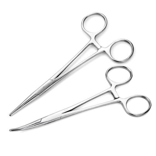 Hemostat Locking Forceps Mosquito Surgical Dental Curved Instruments 4 Size - Picture 1 of 12