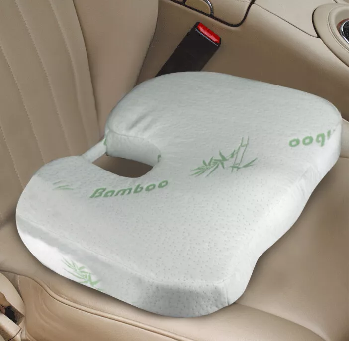 Bamboo Memory Foam Seat /Lower Back Cushion Hip Car Office Posture Coccyx  Lumbar