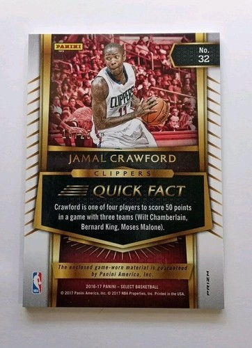2016-17 16 Panini Select Swatches Jamal Crawford Clippers Tie-Dye Prizm Patch 25 - Picture 2 of 2