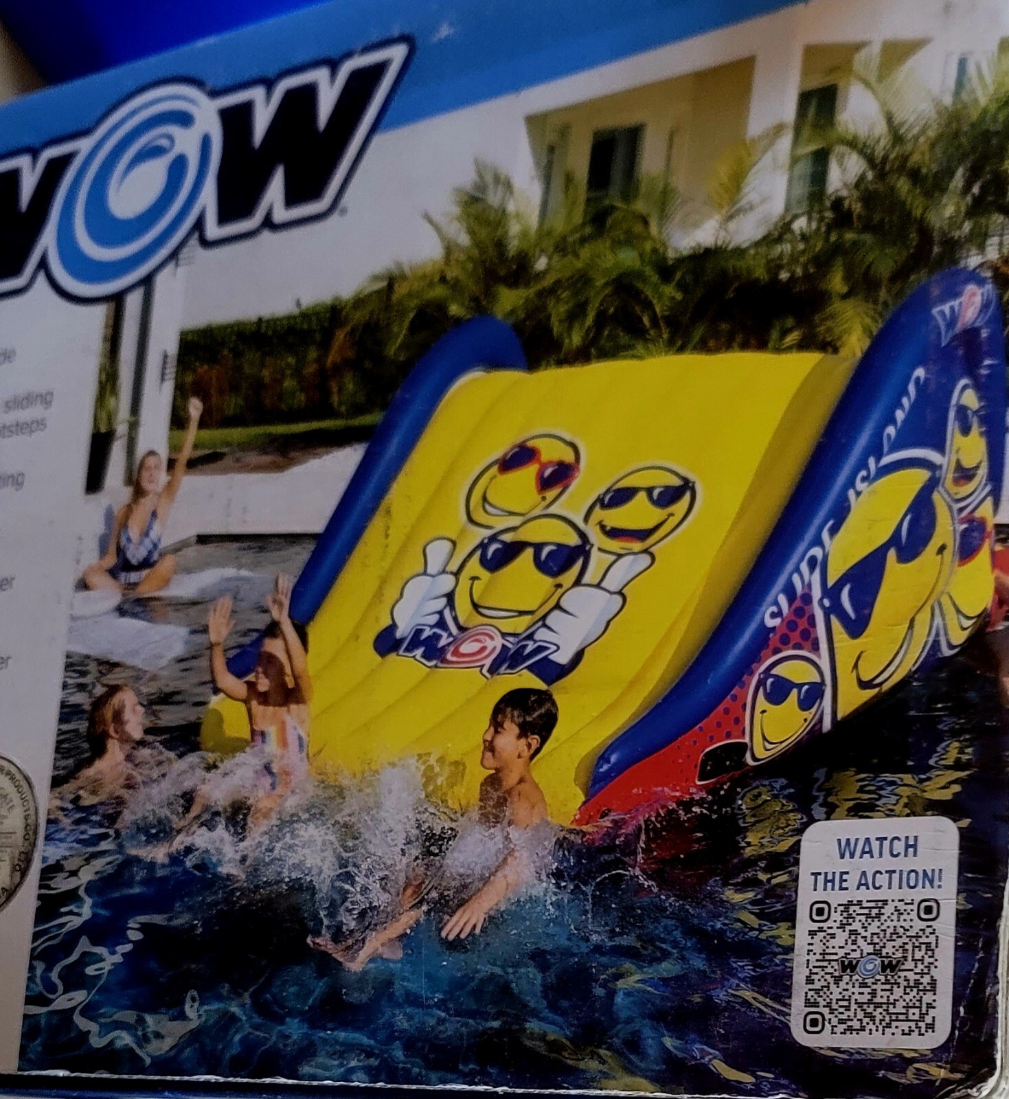 WOW Sports Floating Island Slide and Water Walkway Combo, Blue eBay