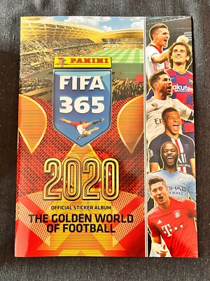 PANINI BOX DISPLAY 50 PACKUNGEN + LEERES ALBUM FIFA 365 2020 BLAUE RÜCKSEITE VERSION