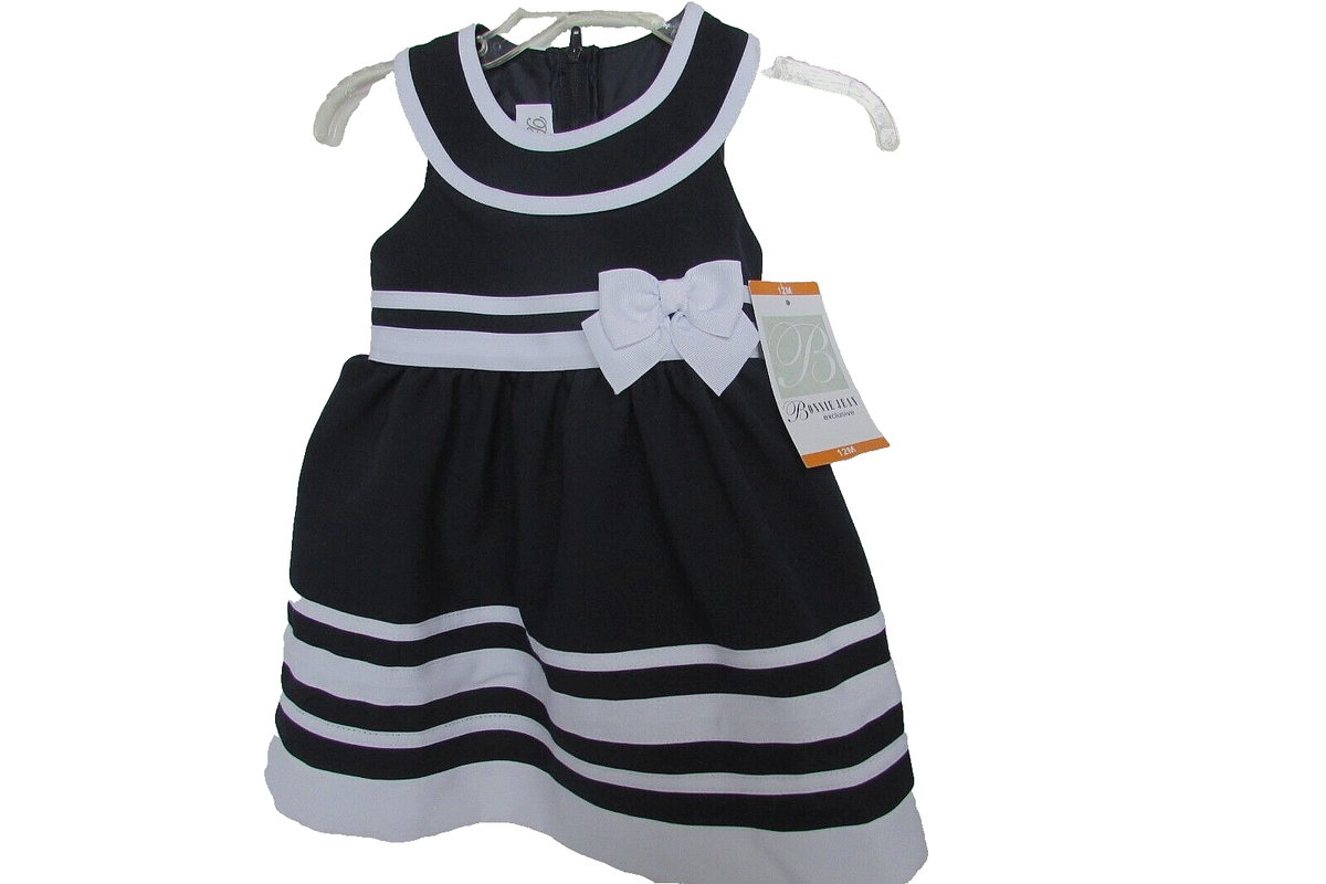 blue dress 12 months Bonnie Jean Nautical Bow -Navy only-exchange Sherri Hill 55636 77-1054 Color:Royal Multi while the floral print