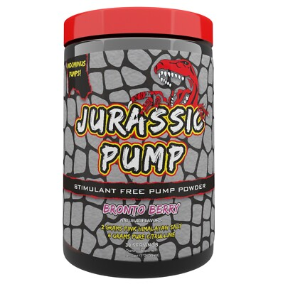 #ad Jurassic Pump Muscle Pump Powder Non Stimulant Preworkout Nitric Oxide Booster $34.99