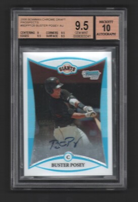 Buster Posey Giants 2008 Bowman Chrome Draft Rookie Auto Card Rc 