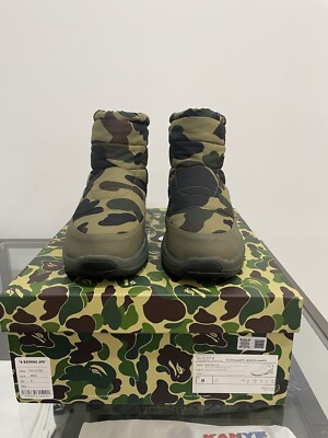A Bathing Ape Mens Bower Boot size BAPE x SUICOKE 1st Camo