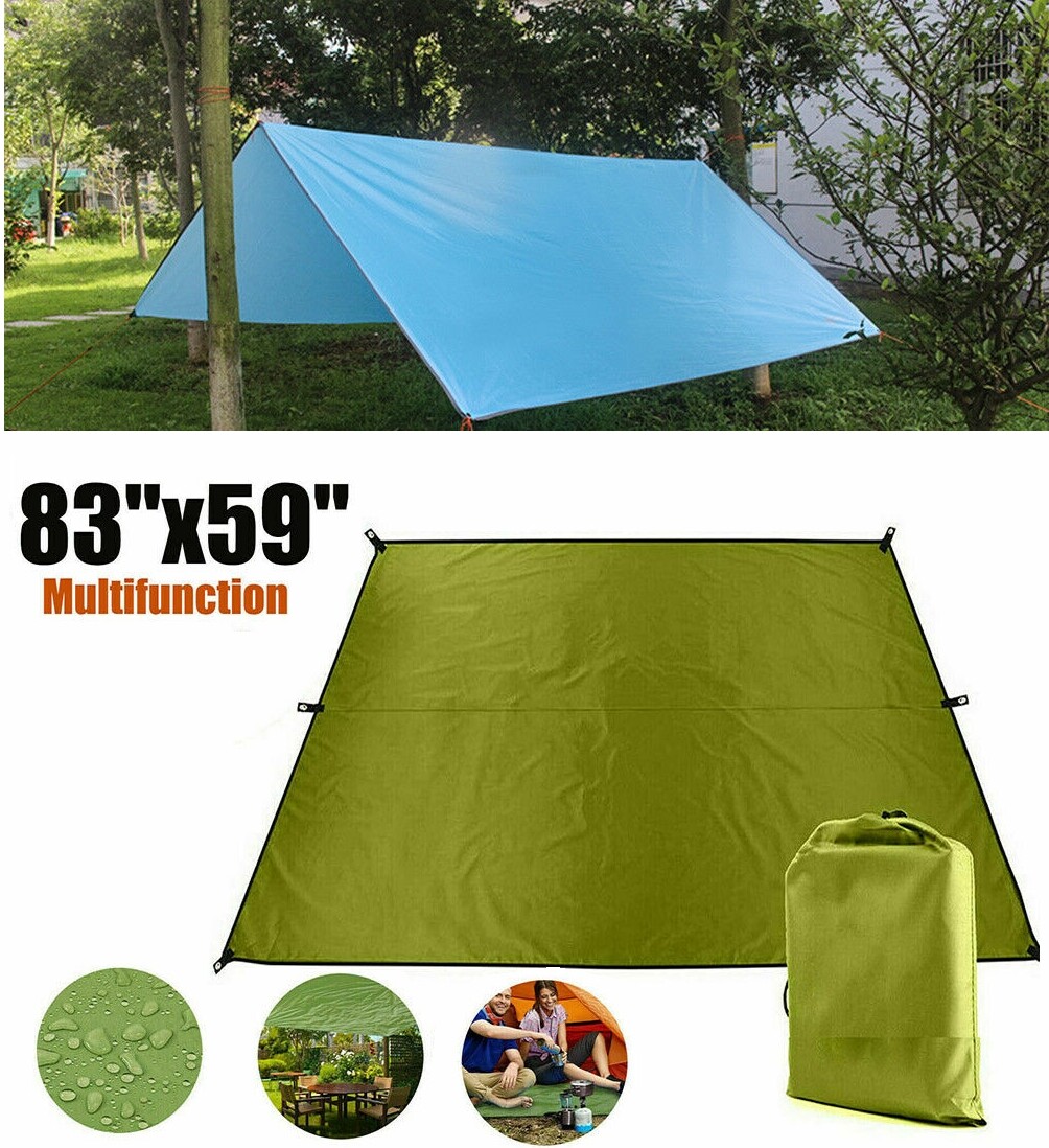 Waterproof Camping Tent Tarp Shelter Hammock Awning Sun Shade Rain Cover Pad Mat