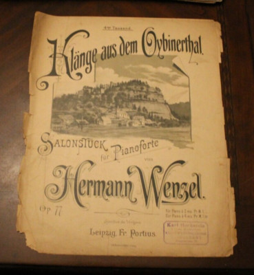 Klange aus dem Oybinerthal ~ Hermann Wenzel ~ Portius Sheet Music ACC (German)