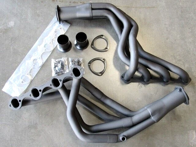 Ford Mustang Foxbody 302 1979-1993 5,0 tubo largo cabezal negro H61057BK Foto 3 de 4