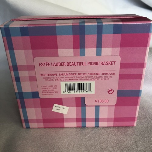 Beau panier à pique-niques parfum massif Estee Lauder 2002 neuf dans sa boîte dorée vintage - Photo 10/10