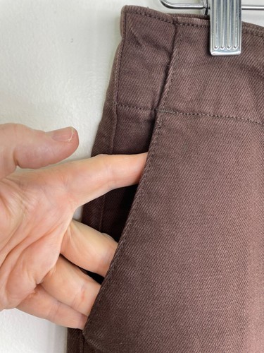 Country Road womens Wide Leg Jeans size 10 brown denim cotton blend has pockets - Picture 8 of 15
