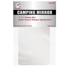 Camping Mirror Stainless Steel Pocket Signalling Signal Shaving Mirror 3"x4"