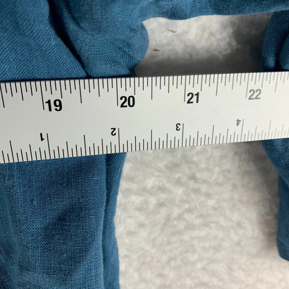 Cárdigan de lino Bryn Walker para mujer azul manga 3/4 frente abierto Lagenlook S 8957 Foto 4 de 4