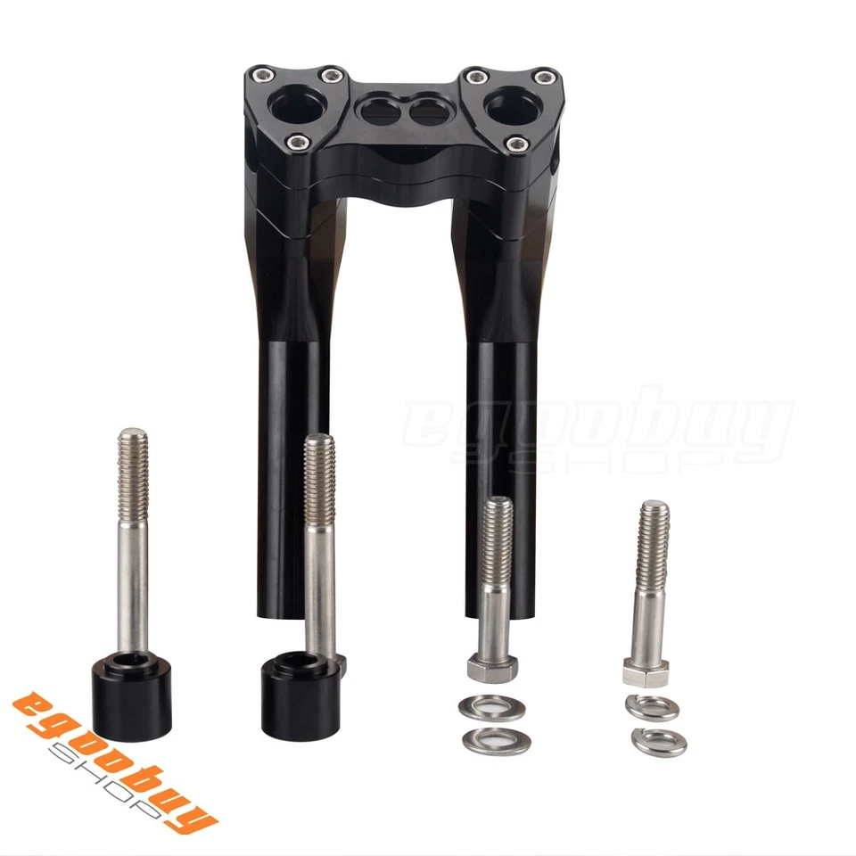 Elevador de manillar CNC 1-1/8" estilo retroceso para Softail Dyna Street Bob Sportster Foto 4 de 4