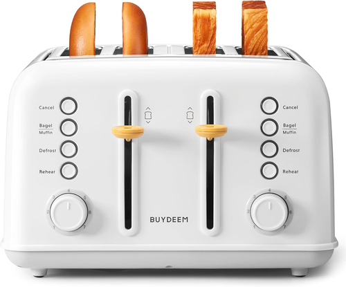 BD DT640 4-Slice Toaster Extra Wide Slots, Stainless Steel High Lift Lever White - Picture 8 of 8