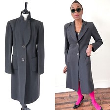 Vintage Nicole Farhi Tailored Blazer Coat - Grey - (label 14) fit M / Uk 12