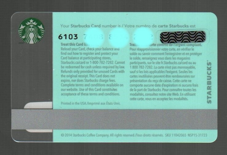 Starbucks キャリーカート ホワイト/グリーン STARBUCKS ( Canada ) So Cozy 2014 Gift Card ( $0 ) | eBay
