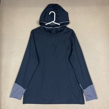 Under Armour Hoodie Adult 2XL Black 1/4 Zip Sweatshirt Long Sleeve Jumper Womens