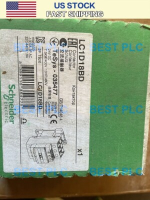 2PCS SCHNEIDER TELEMECANIQUE LC1D18BD CONTACTOR 10HP 24VDC - NEW FACTORY SEALED