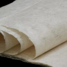 10PC Handmade Bark Fiber Dai White Cotton Paper Painting Calligraphy 45x90cm白棉古纸