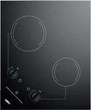 Summit Appliance CR2B121 21" Wide 115V Two-burner Radiant Electric Cooktop