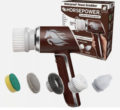 Horsepower Handheld Cordless Rechargeable Spinning Power Scrubber