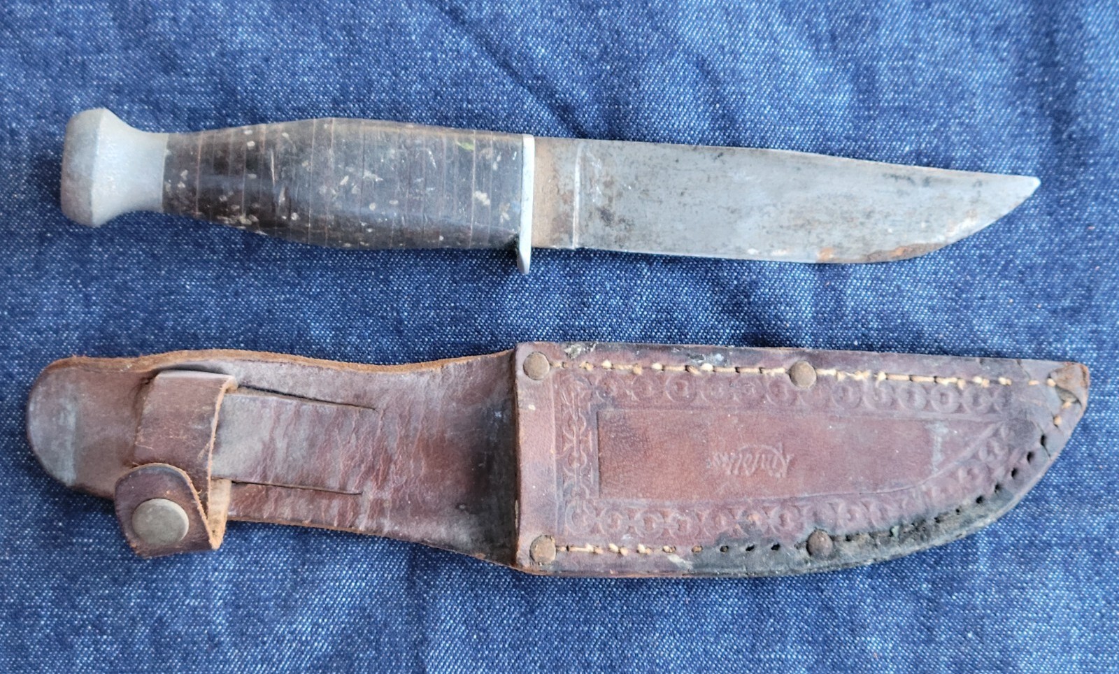 vintage kinfolk fixed blade hunting knife Kinfols Sheath eBay