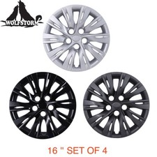 4 16 Wheel Rims Snap On Full Hubcaps R16 For 12-14 Toyota Camry Black Or Sliver