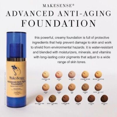   MAKESENSE Advanced Anti Aging Foundation SENEGENCE AAA NEW/SEALED