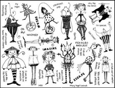 Unmounted Rubber Stamp Plate, Unmounted/Uncut Pink Rubber Stamps