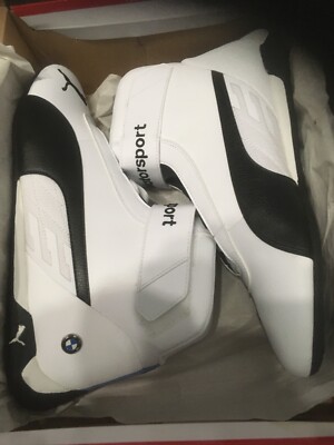 m puma bmw mms r-cat mid sneaker white black 339932 02 size 11 | eBay