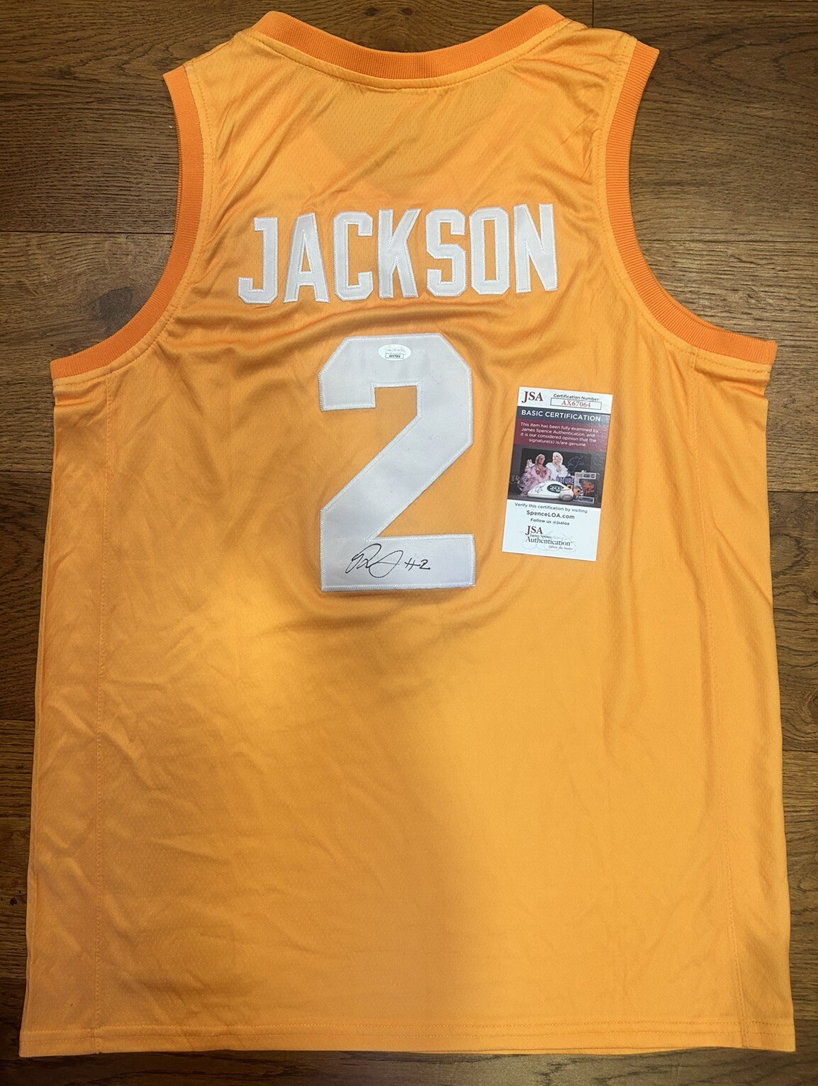 Rickea Jackson Autographed Signed Tennessee Volunteers Tennessee Lady Vols Volunteers #2 Jersey JSA Auto 