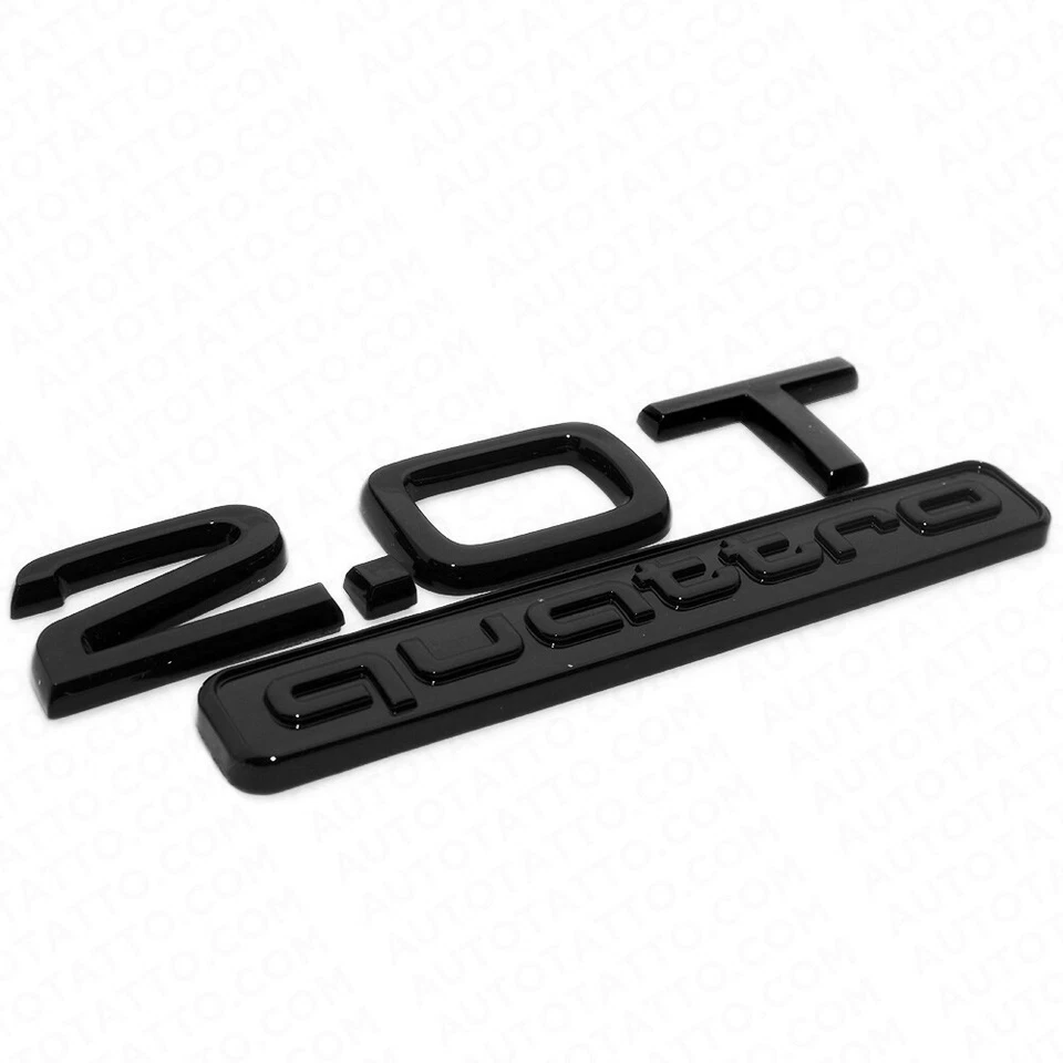 Tapa de la cubierta del maletero trasero 17-22 2.0T Quattro Turbo placa de identificación emblema insignia apagón Foto 2 de 4