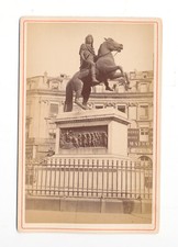 Statue de Louis XIV Place des Victoires, Vintage Cabinet Card