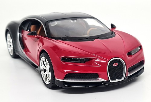 Maisto 1/24 Bugatti Chiron Red / Black Supercar Diecast Scale Model Car - 第 1/7 張圖片