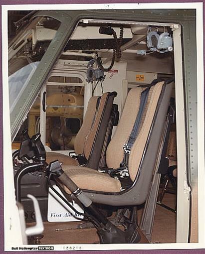1980s Bell Military 412 Helicopter Cockpit Seats 8x10 Original Photo